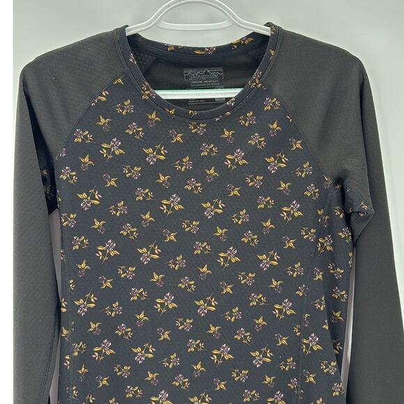 Patagonia Capilene Midweight Crew Top baselayer from cool to cold size S floral - Picture 4 of 9